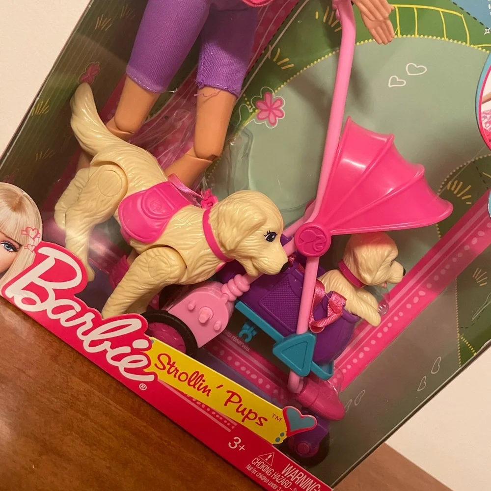 Vintage Barbie Strollin Pups Set Y2K Vintage Toys Collectible Rare Retro Pet Dog